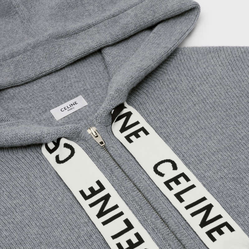 Celine Met Capuchon In Cashmere Wol Sweatshirts Grijs | CL-592116