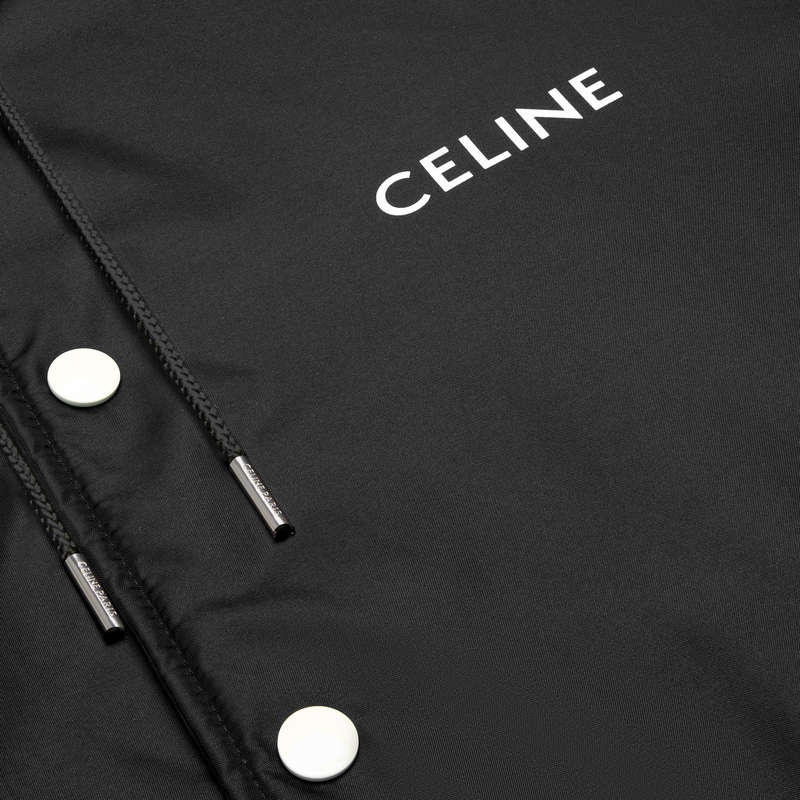 Celine Met Capuchon Teddy In Light Nylon Blousons Zwart | CL-591953