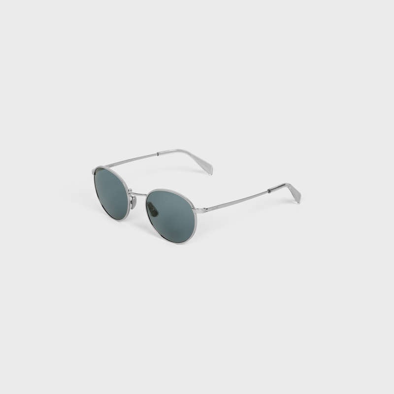 Celine Metal Frame 06 In Metal Zonnebril Zilver Blauw | CL-591760