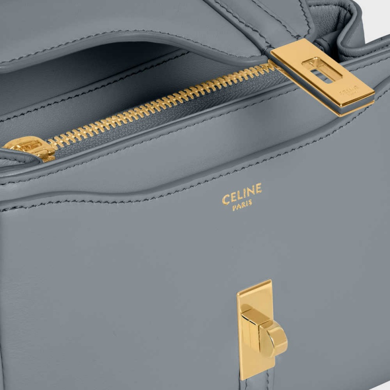 Celine Mini In Satinated Calfskin 16 Blauw Grijs | CL-593269