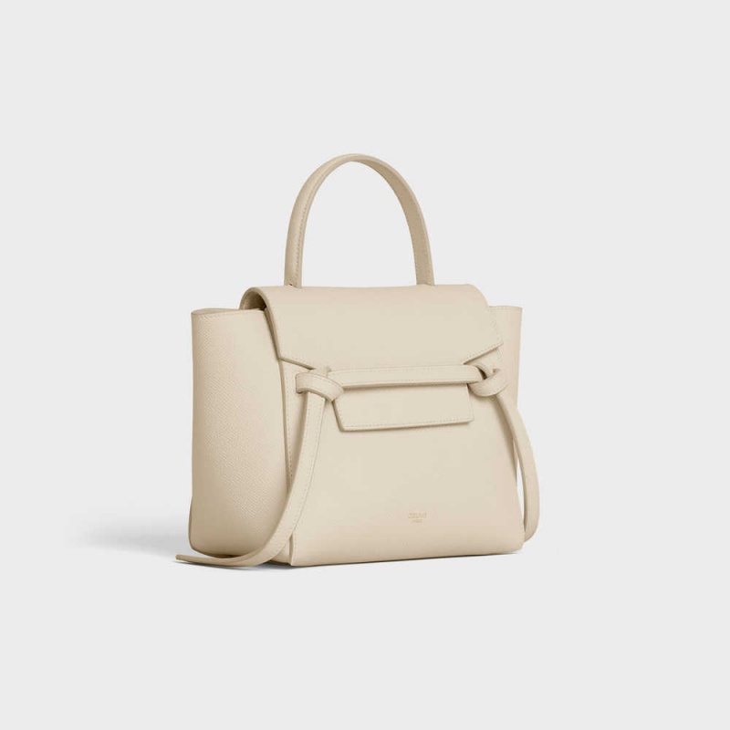 Celine Nano In Grained Calfskin Heuptas Beige | CL-593059