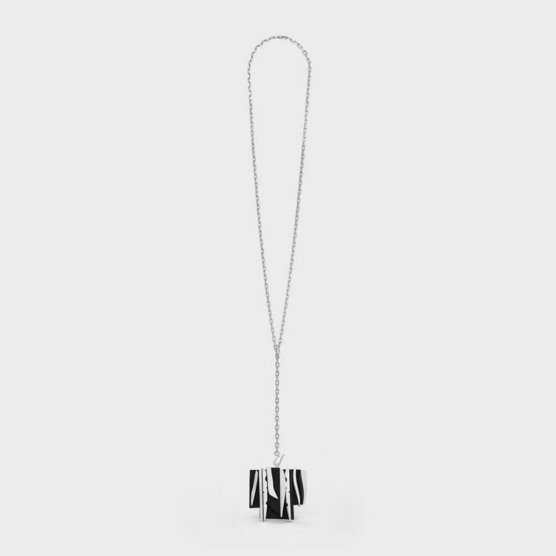 Celine Nevelson Project Sterling Silver And Oak Wood Kettingen Zilver Zwart | CL-592293