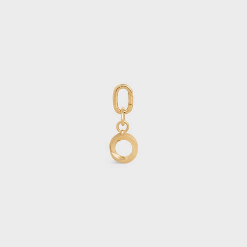 Celine O Charm In Brass Kleine Lederwaren Goud | CL-592934