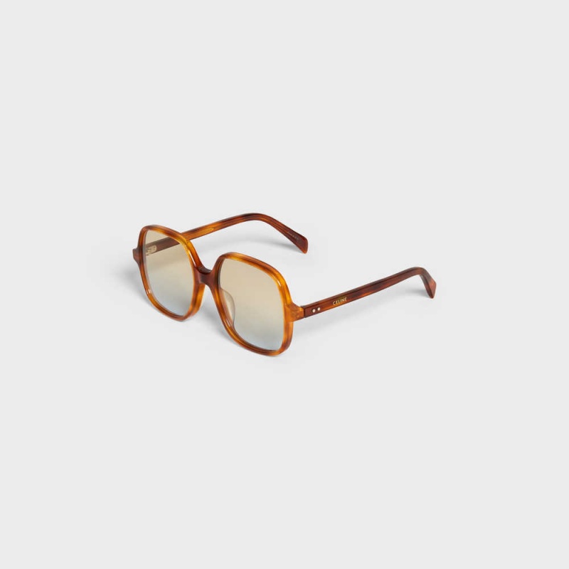 Celine Oversized S244 In Acetate Zonnebril Bruin | CL-592434