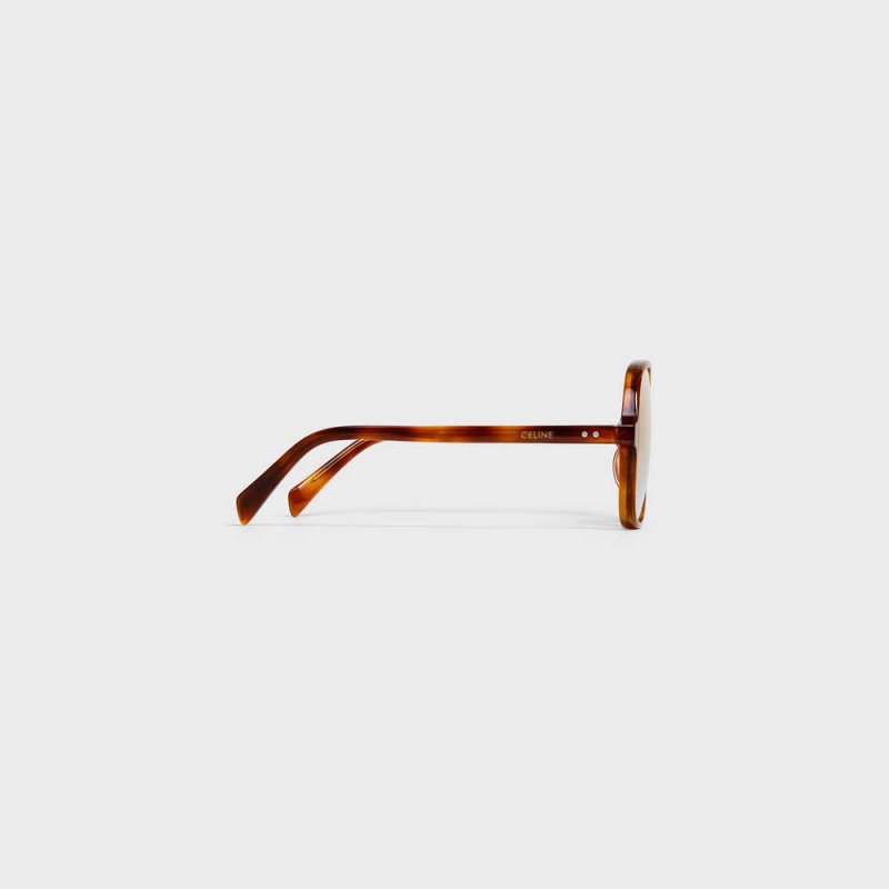 Celine Oversized S244 In Acetate Zonnebril Bruin | CL-592434