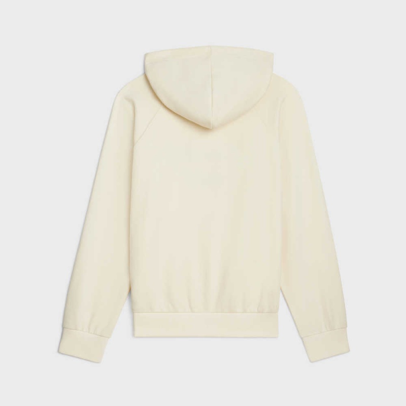 Celine Paris 70 S Hoodie In Katoenen And Cashmere Sweatshirts Wit Donkerblauw | CL-592807