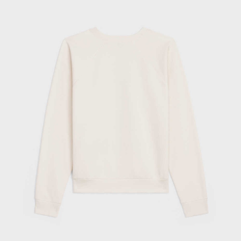 Celine Paris Anchor In Cashmere Fleece Sweatshirts Wit | CL-592801