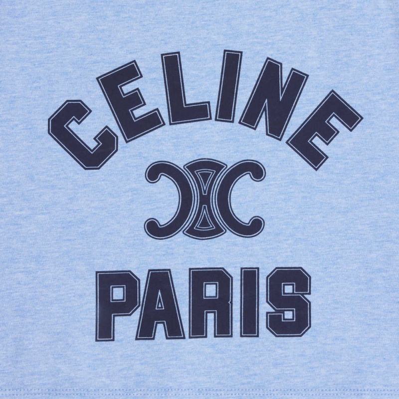 Celine Paris Tank In Katoenen Jersey Sweatshirts Blauw Donkerblauw | CL-592796