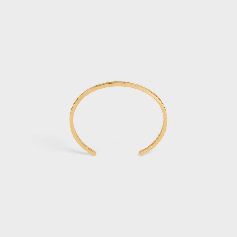 Celine Paris Thin Cuff In Brass With Gold Finish Armbanden Goud | CL-592215