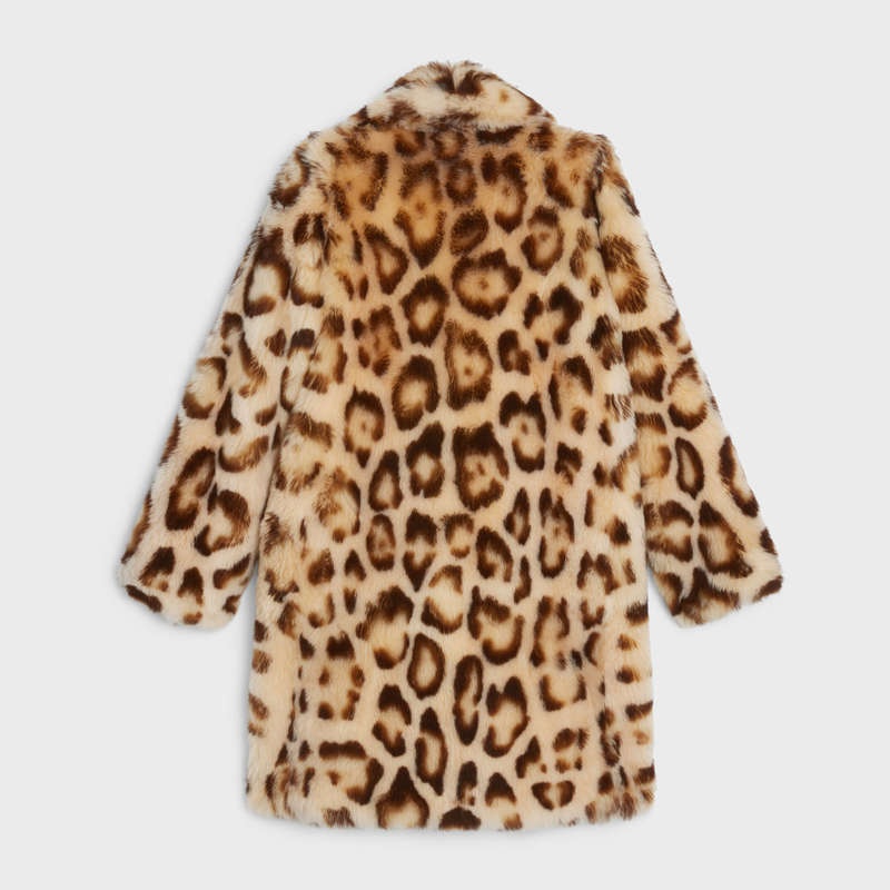 Celine Peain Leopard-print Cashmere Jassen Leopard | CL-591981