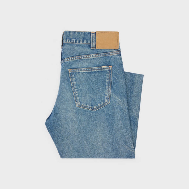 Celine Polly Jeans In Crystal Rinse Denim Broek Blauw | CL-592710