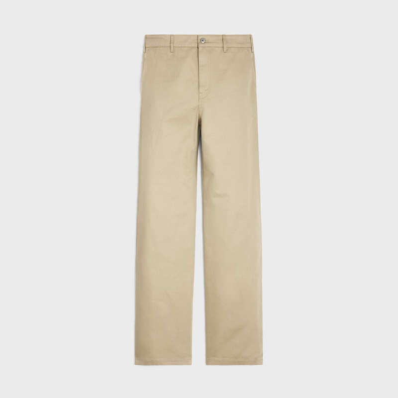 Celine Rechtdoor Chinos In Katoenen Twill Broek Lichtturkoois | CL-592064