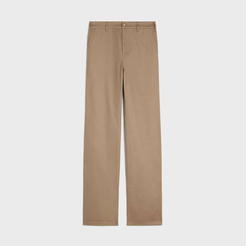 Celine Rechtdoor Chinos In Twill Broek Lichtturkoois | CL-592063