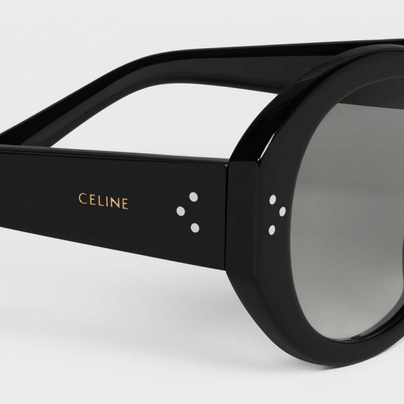 Celine Round S240 In Acetate Zonnebril Zwart | CL-592432