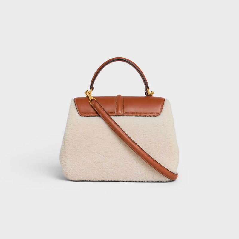 Celine Small Bag In Shearling And Natural Calfskin 16 Beige Bruin | CL-593277