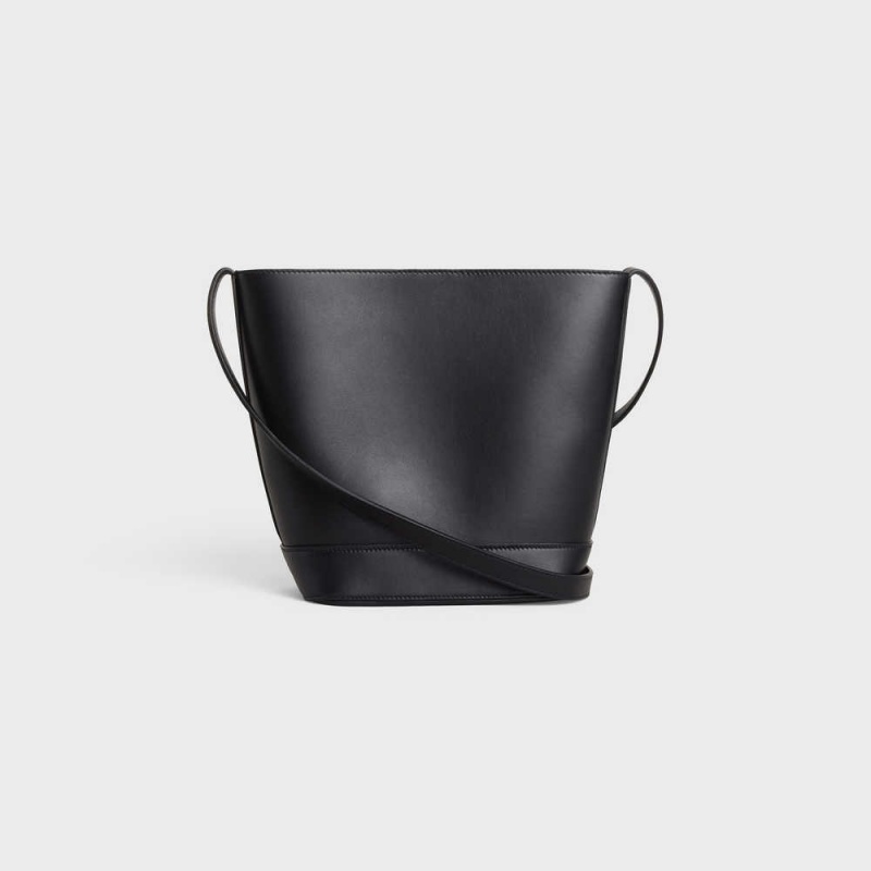 Celine Small Bucket In Smooth Calfskin Cuir Triomphe Zwart | CL-593145