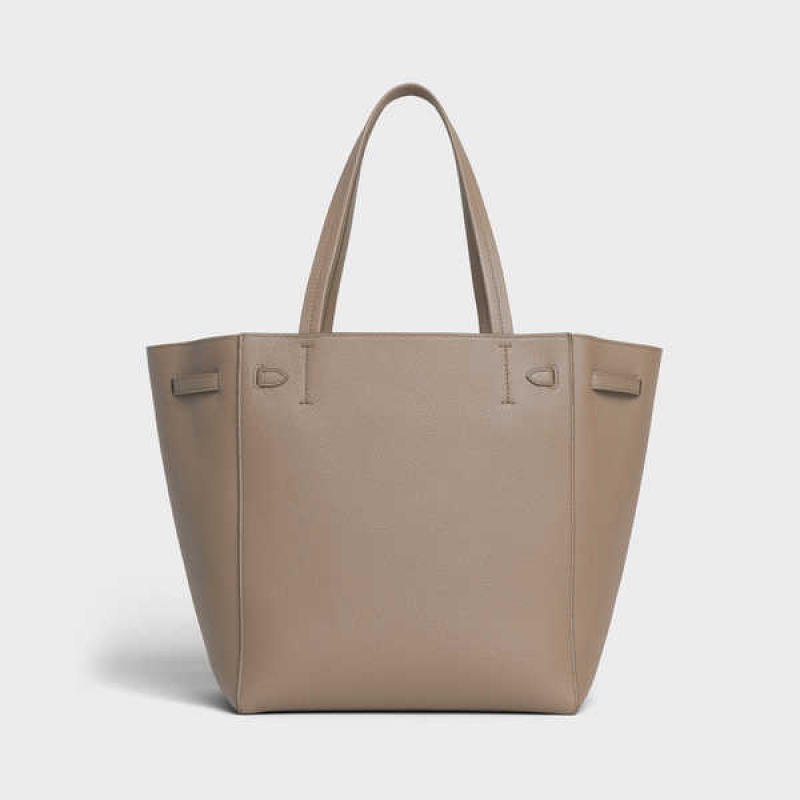 Celine Small Phantom In Soft Grained Calfskin Cabas Grijs Bruin | CL-593093