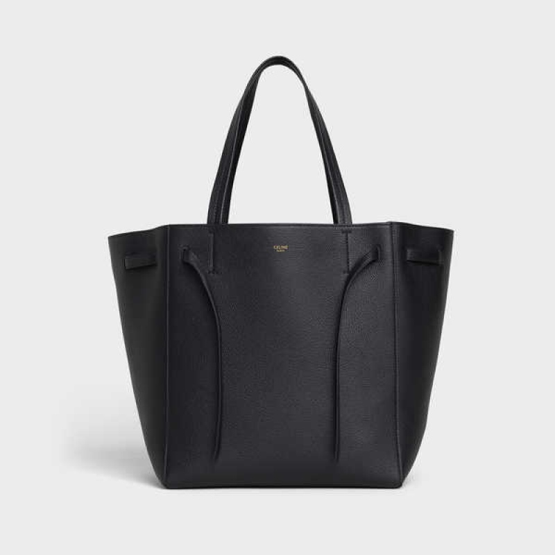 Celine Small Phantom In Soft Grained Calfskin Cabas Zwart | CL-593091