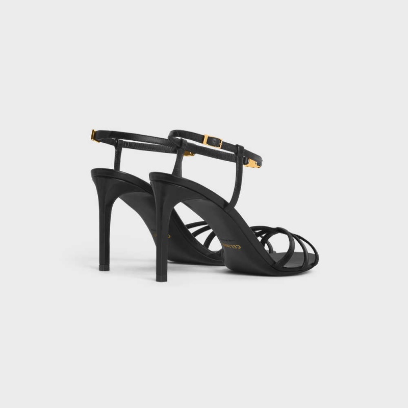 Celine Soir In Lambskin Sandalen Zwart | CL-592596