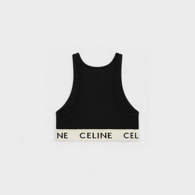 Celine Sports Bra In Atletische Knit Sweatshirts Zwart Room | CL-592808