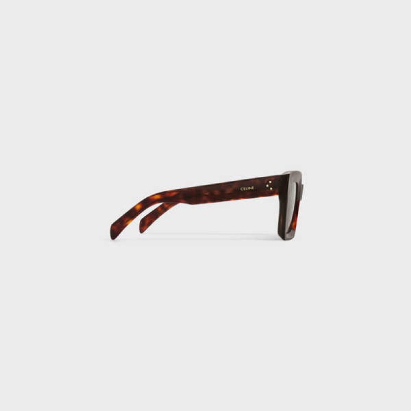 Celine Square S130 In Acetate Zonnebril Rood | CL-592440