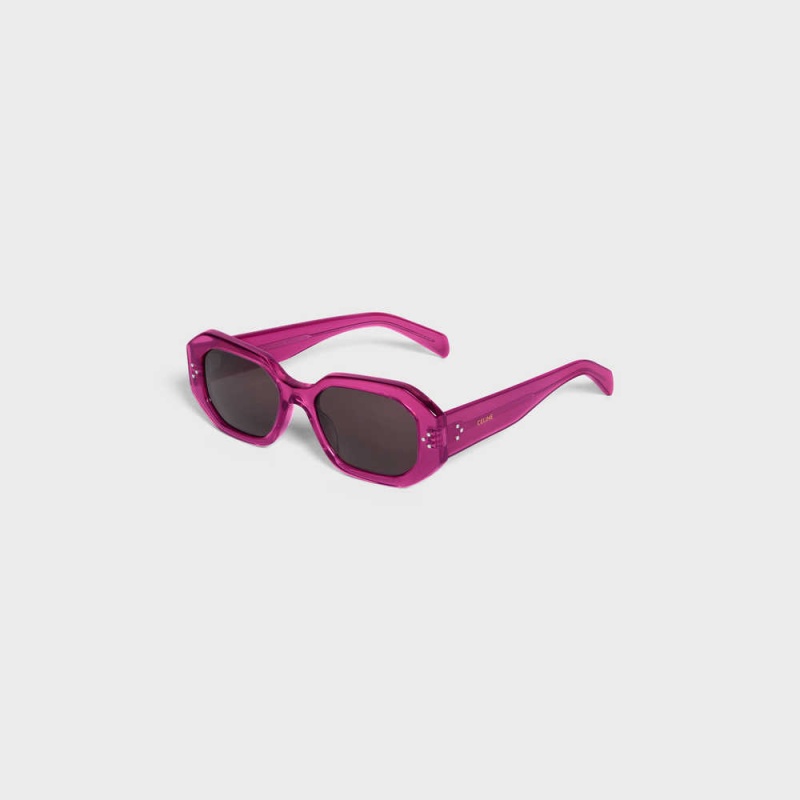 Celine Square S255 In Acetate Zonnebril Roze | CL-592403