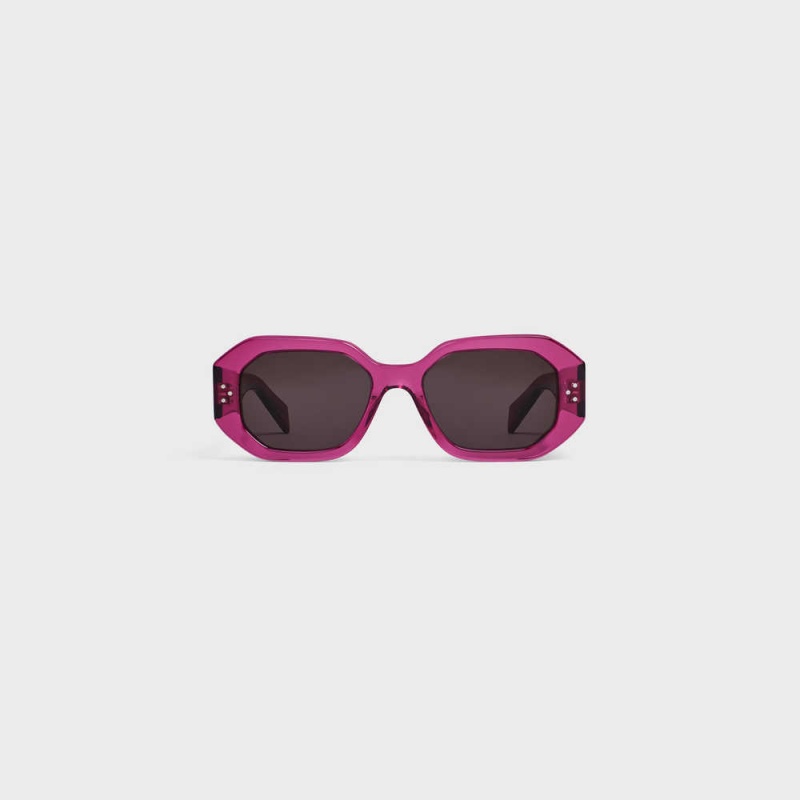 Celine Square S255 In Acetate Zonnebril Roze | CL-592403