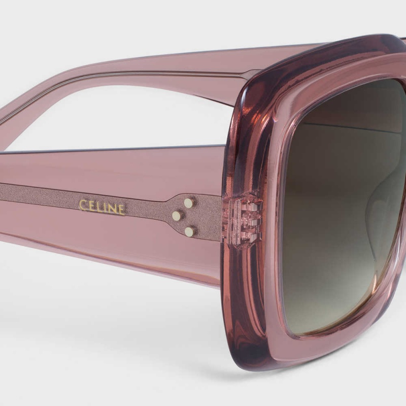 Celine Square S263 In Acetate Zonnebril Roze | CL-592377