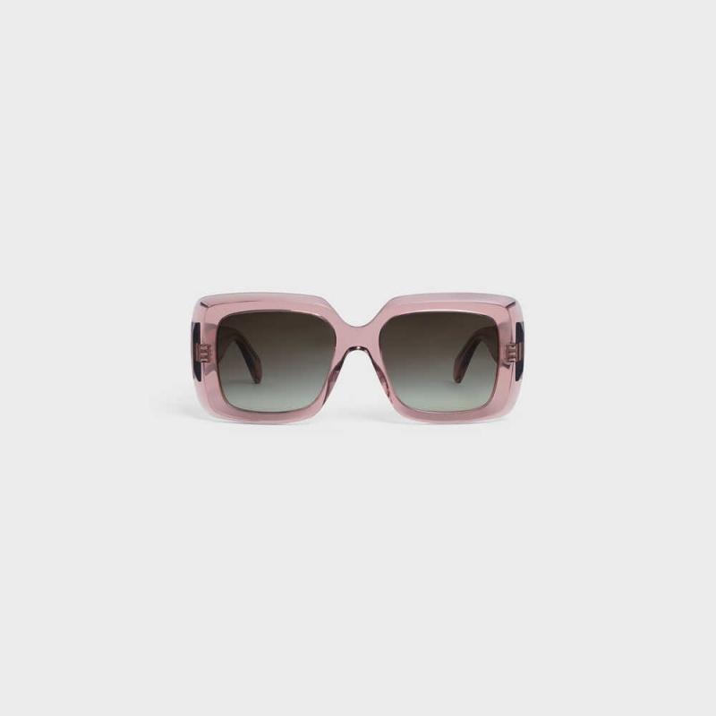 Celine Square S263 In Acetate Zonnebril Roze | CL-592377