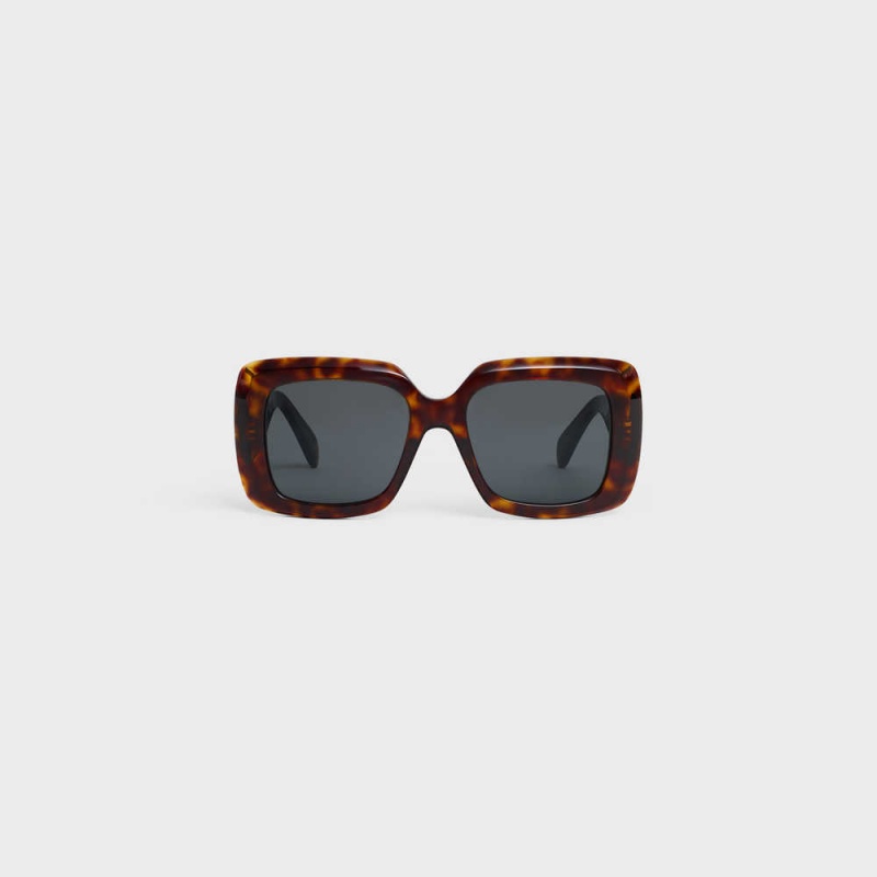 Celine Square S263 In Acetate Zonnebril Bruin | CL-592376