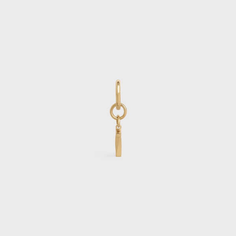 Celine T Charm In Brass Kleine Lederwaren Goud | CL-592939