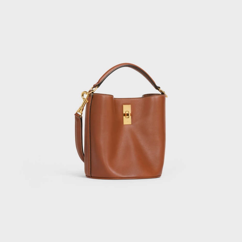 Celine Teen Bucket In Smooth Calfskin 16 Bruin | CL-593259