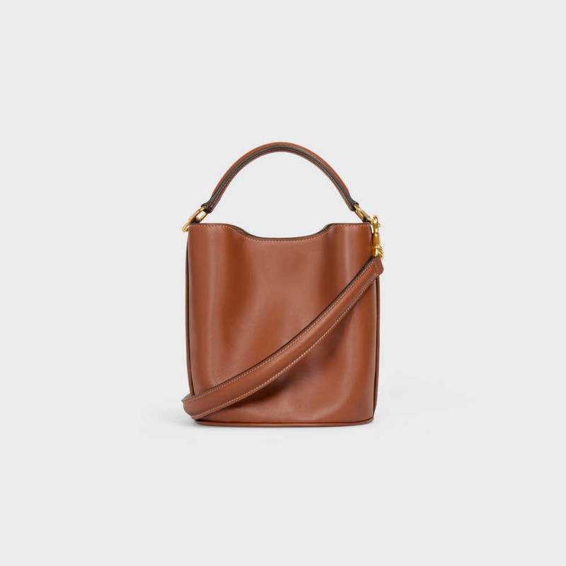 Celine Teen Bucket In Smooth Calfskin 16 Bruin | CL-593259