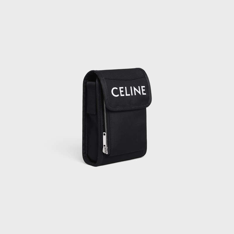 Celine Trekking Flap Phone Pouch In Nylon With Celine Print Zak Zwart | CL-591783