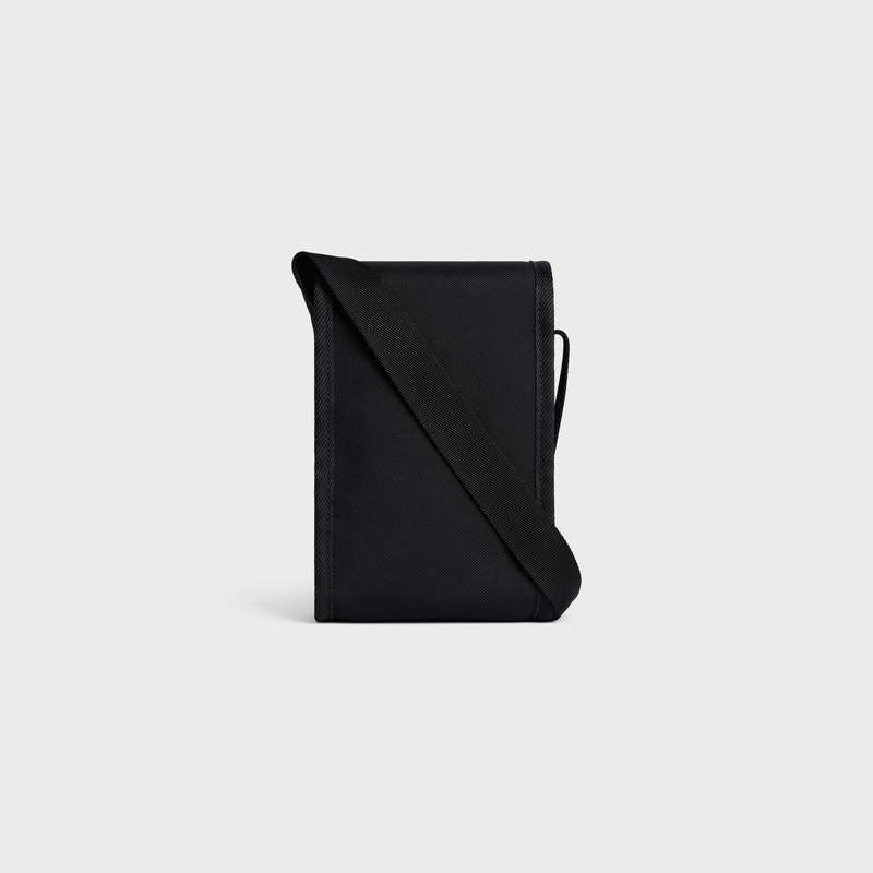 Celine Trekking Flap Phone Pouch In Nylon With Celine Print Zak Zwart | CL-591783