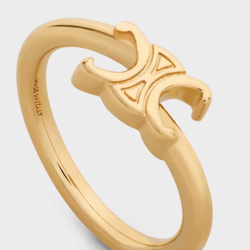 Celine Triomphe Asymmetric In Brass With Gold Finish Ringen Goud | CL-592182