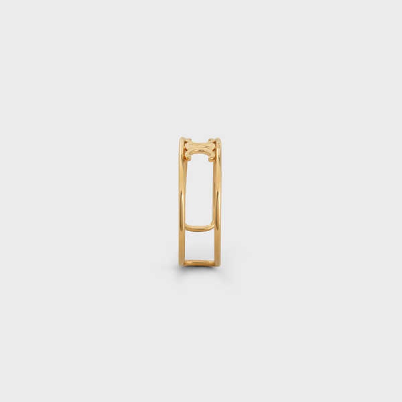 Celine Triomphe Cuff In Brass With Gold Finish Armbanden Goud | CL-592230