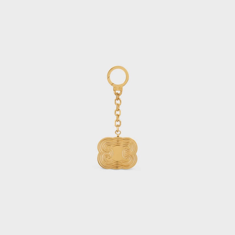 Celine Triomphe Helix Charm In Brass Kleine Lederwaren Goud | CL-592917