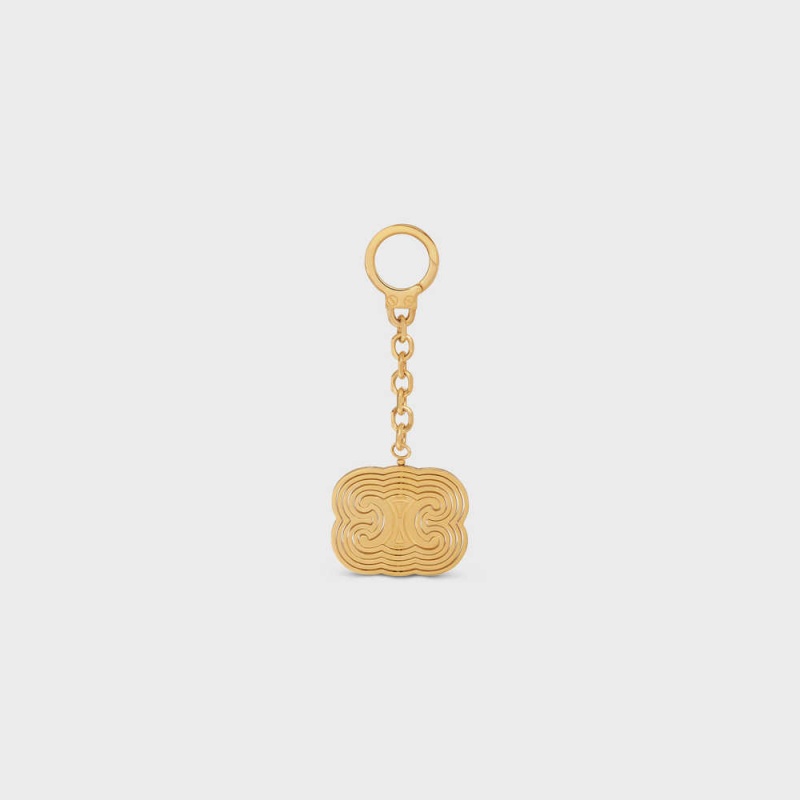 Celine Triomphe Helix Charm In Brass Kleine Lederwaren Goud | CL-592917