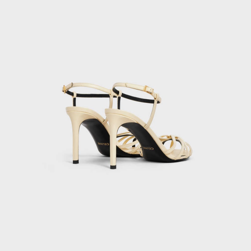 Celine Triomphe In Calfskin Sandalen Geel | CL-592600