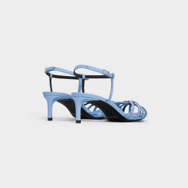 Celine Triomphe In Calfskin Sandalen Lichtblauw | CL-592602