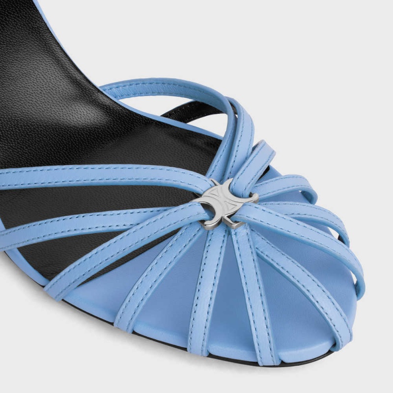 Celine Triomphe In Calfskin Sandalen Lichtblauw | CL-592602