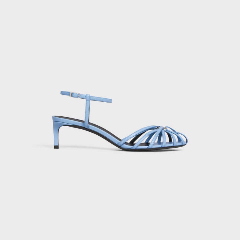 Celine Triomphe In Calfskin Sandalen Lichtblauw | CL-592602