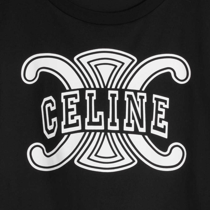 Celine Triomphe In Katoenen Jersey Sweatshirts Zwart Wit | CL-592792