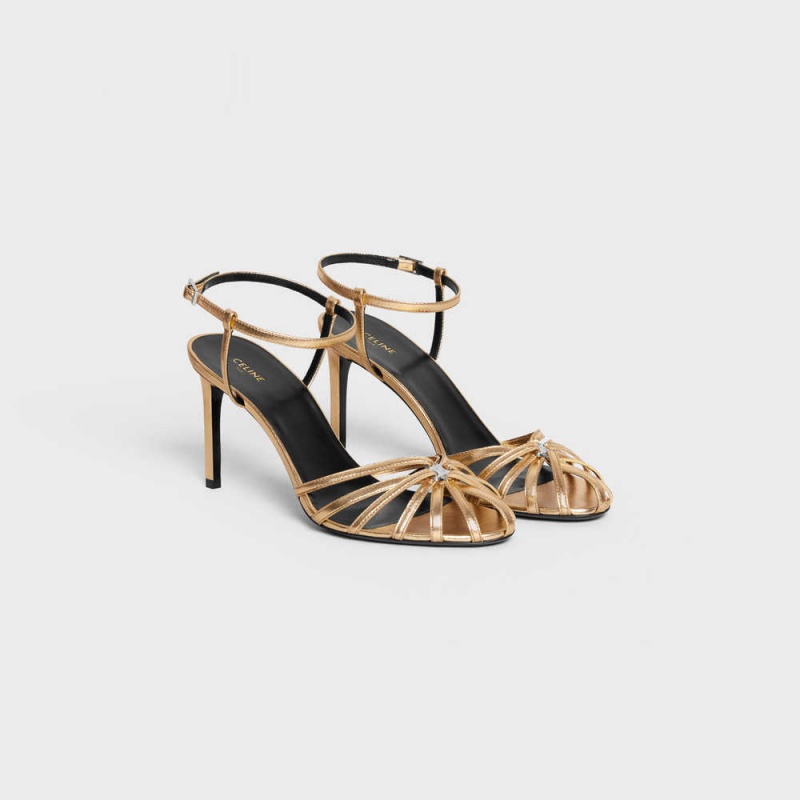 Celine Triomphe In Laminated Sandalen Goud | CL-592599