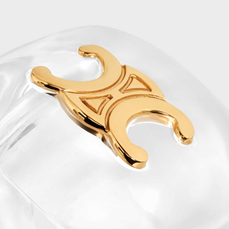 Celine Triomphe In Plexiglass And Brass With Gold Finish Ringen Goud | CL-592184