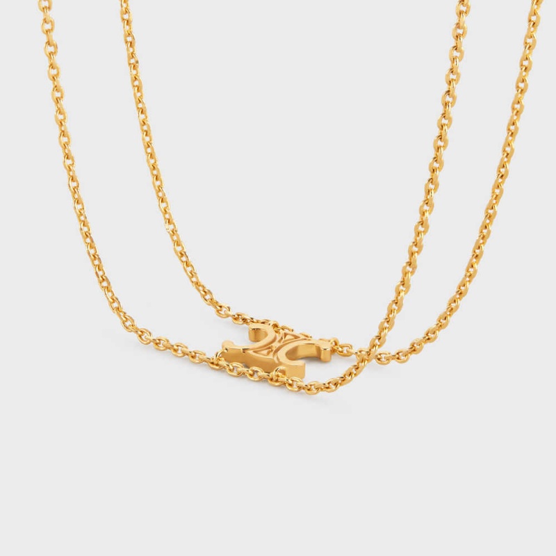 Celine Triomphe Suspended In Brass With Gold Finish Armbanden Goud | CL-592208