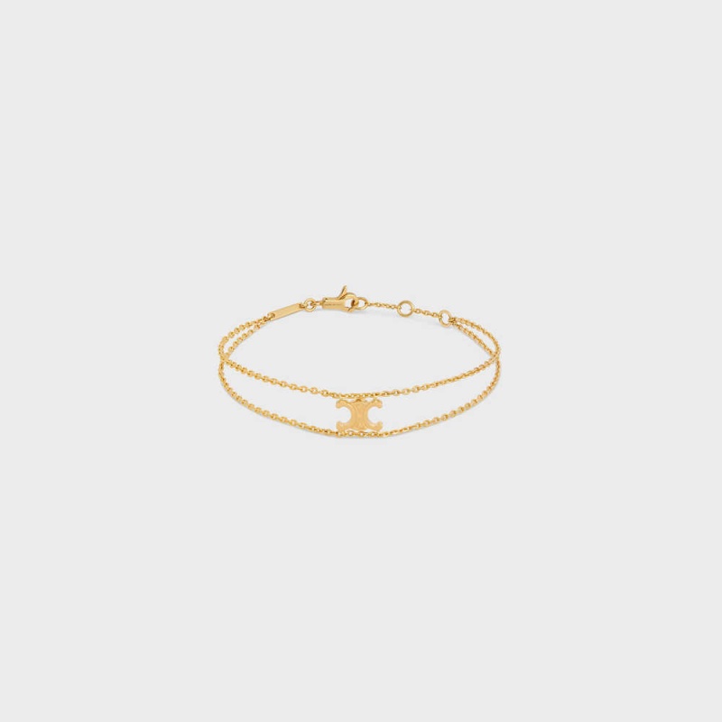 Celine Triomphe Suspended In Brass With Gold Finish Armbanden Goud | CL-592208