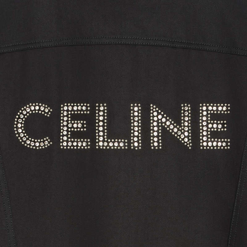 Celine Trucker In Pure Black Wash Denim Blousons Zwart | CL-591964