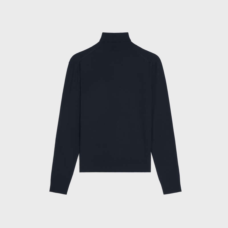 Celine Turtleneck In Iconic Merinos Gebreide Kleding Zwart | CL-592106